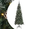 vidaXL Gervi j&oacute;latr&eacute; me&eth; 300 LED Gr&aelig;nn 210 cm PVC, plast og st&aacute;l