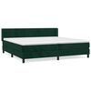 vidaXL H&oacute;lfa&eth; Springr&uacute;m me&eth; D&yacute;nu D&ouml;kkgr&aelig;nt 200x200 cm Flauel