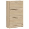 vidaXL Sk&oacute;sk&aacute;pur Sonoma Eikarlitur 63x24x103 cm Samsettur Vi&eth;ur