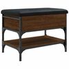 vidaXL Sk&oacute;bekkur Br&uacute;n Eik 62x42x45 cm Samsettur Vi&eth;ur