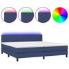 vidaXL H&oacute;lfa&eth; Springr&uacute;m me&eth; D&yacute;nu og LED Bl&aacute;tt 200x200cm Tauefni