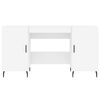 vidaXL Skrifbor&eth; Hv&iacute;tt 140x50x75 cm Samsettur Vi&eth;ur