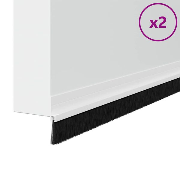 vidaXL Sj&aacute;lfklemmdu hur&eth;arbrosseglin 2 pcs Hv&iacute;tt 100 cm &Aacute;lblenda