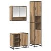 vidaXL Ba&eth;herbergismublasett 3 pcs Artisan Eik Samsettur vi&eth;ur
