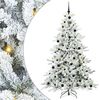 vidaXL Gervi hengdu j&oacute;latr&eacute; me&eth; 300 LED Hv&iacute;tt 210 cm PVC og St&aacute;l