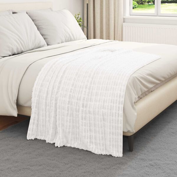 vidaXL &THORN;eppi 6 pcs Hv&iacute;tt 150 x 130 cm Fl&iacute;s