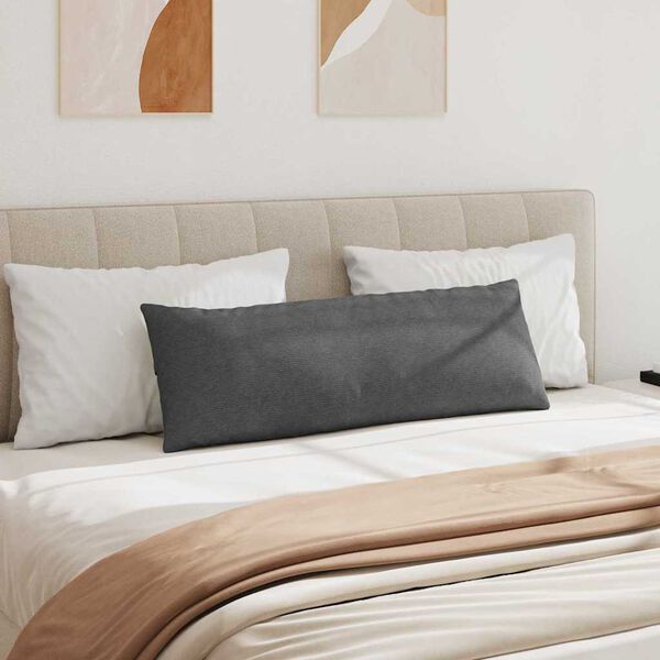 vidaXL S&oacute;fap&uacute;&eth;ar 2 pcs D&ouml;kk gr&aacute; 120 x 40 cm Korduroy efni