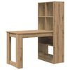 vidaXL Skrifbor&eth; Artisan Eik 122 x 67 x 145 cm Samsettur vi&eth;ur