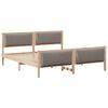 vidaXL Ramsv&iacute;k me&eth; h&ouml;fu&eth;gafl M&oacute;gr&aacute;r 200 x 200 cm d&uacute;kur
