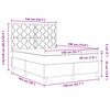 vidaXL LED Box Spring R&uacute;m me&eth; d&yacute;nu D&ouml;kk gr&aacute; 140 x 190 cm d&uacute;kur
