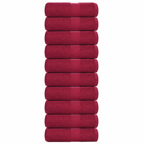 vidaXL &THORN;vottahandkl&aelig;&eth;i FROGN 10 stk. Bordeaux 30x30 cm 360 gsm