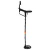 vidaXL Metal detector me&eth; LCD skj&aacute; 3 ger&eth;ir 19 cm sp&oacute;lu Svart