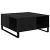 vidaXL S&oacute;fabor&eth; Svartur Eik 80 x 80 x 36,5 cm Samsettur vi&eth;ur