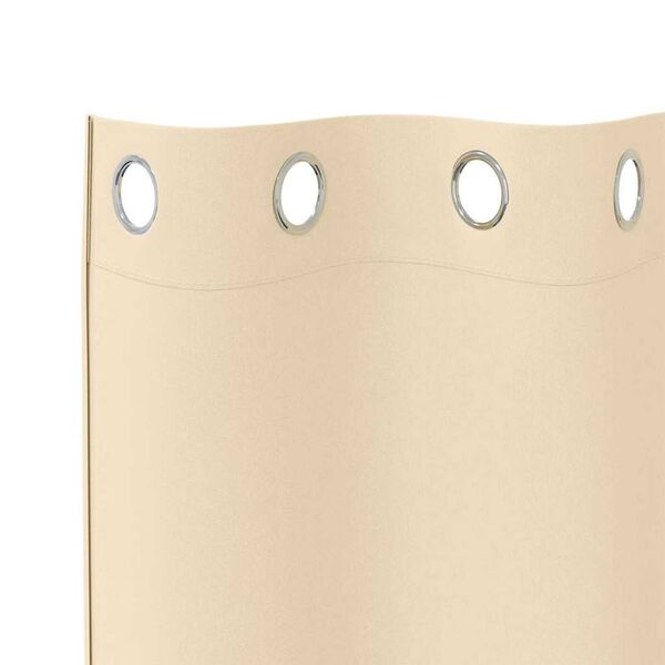 vidaXL Svartgard&iacute;nur me&eth; hringjum 2 pcs Rj&oacute;malitur 260 x 140 cm