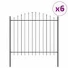 vidaXL Gar&eth;hefti 6 pcs Gr&aacute;r 170 x 190 cm Dufth&uacute;&eth;a&eth; st&aacute;l