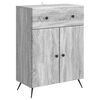 vidaXL Vi&eth;beinteyfla Gr&aacute;r Sonoma eikarlitur 66 x 34,5 x 90 cm