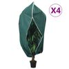 vidaXL Pl&ouml;ntuyfirbrei&eth;slur m/ Rennil&aacute;s 4 stk. Fl&iacute;s 70 g/m&sup2; 1,55x1,55 m