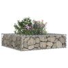 vidaXL Gabion h&aelig;kka&eth; r&uacute;m Silfur 80 x 80 x 20 cm Galvaniserad st&aacute;l