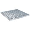vidaXL Gats Silfur 40 x 40 x 2 cm Heit-dypp galvaniza&eth; m&aacute;lmur