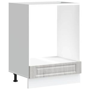 vidaXL Ofnsk&aacute;pur Porto Gr&aacute;r Sonoma Eik Samsettur Vi&eth;ur