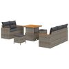vidaXL Gar&eth;s&oacute;fa sett 8 pcs Gr&aacute;r p&oacute;l&yacute;rattan