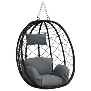 vidaXL Hangandi eggjast&oacute;ll Antras&iacute;t 91.5 x 60 x 110 cm p&oacute;l&yacute;rattan