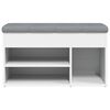 vidaXL skóbekkur hvítur 82x32x45,5 cm úr verkfræðilegu tré