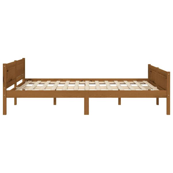 322113 vidaXL Bed Frame Solid Pinewood Honey Brown 140x200 cm