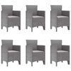 vidaXL Garður borðsett 7 pcs Ljósgrár Polt rattan