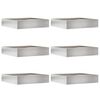 vidaXL Gar&eth;ja&eth;ar 6 pcs Silfur 60 x 60 x 13 cm Ry&eth;fr&iacute;tt St&aacute;l