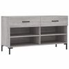 vidaXL Sk&oacute;bekkur Gr&aacute;ir Sonoma Eik 102x35x55 cm Samsettur Vi&eth;ur