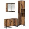 vidaXL Ba&eth;herbergismublasett 3 pcs Gamall vi&eth;ur Samsettur vi&eth;ur
