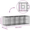 vidaXL Gabion h&aelig;kka&eth; r&uacute;m Silfur 180 x 60 x 55 cm Galvaniserad st&aacute;l