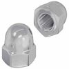 vidaXL Hex kastan&iacute;uhnappar 2 pcs Silfur m8 M&aacute;lmur