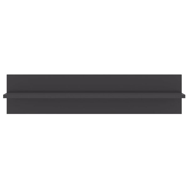 vidaXL Vegghillur 4 stk. H&aacute;glans Gr&aacute;r 80x11,5x18 cm Samsettur Vi&eth;ur