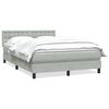 vidaXL Spring r&uacute;m me&eth; d&yacute;nu Lj&oacute;sgr&aacute;r 160x210 cm Flauel