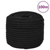 vidaXL B&aacute;tareipi Svartur 12 mm 100 m P&oacute;l&yacute;pr&oacute;p&yacute;len