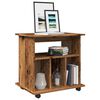 vidaXL Rolling Cabinet Old Wood 60x45x60 cm Engineered Wood