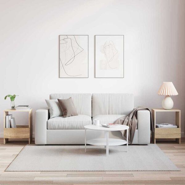 vidaXL T&iacute;marit Hillur 2 pcs Sonoma Eik 35 x 30 x 45 cm