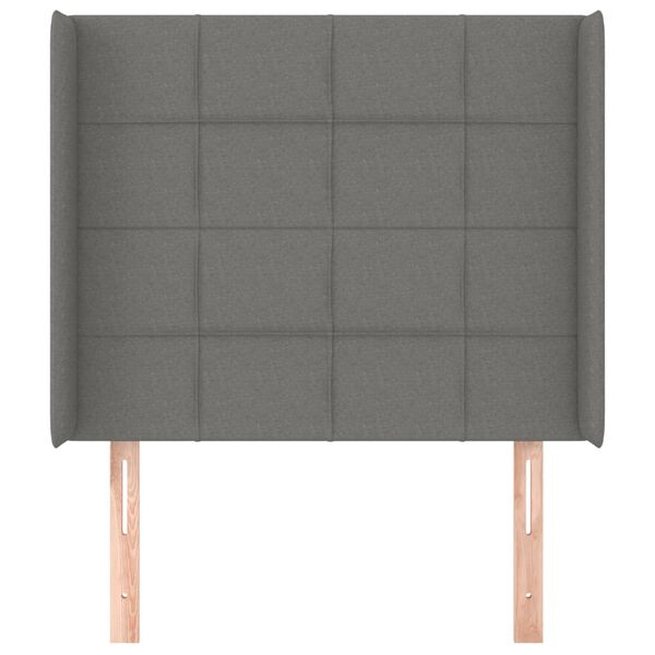 vidaXL H&ouml;f&eth;agafl me&eth; Eyrum 83x16x118/128 cm D&ouml;kkgr&aacute;tt Efni