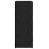 vidaXL Regnhl&iacute;fastendur Svartur Eik 25 x 24,5 x 64 cm Samsettur vi&eth;ur