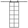 vidaXL Rennihur&eth; me&eth; v&eacute;lb&uacute;na&eth;arsetti Svart 76x205 cm ESG Gler