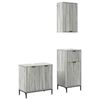 vidaXL Ba&eth;herbergismublasett 3 pcs Gr&aacute; sonoma &aacute;fer&eth; Samsettur vi&eth;ur