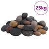 vidaXL Slípaðir Steinar 25 kg Ýmsir Litir 5-8 cm