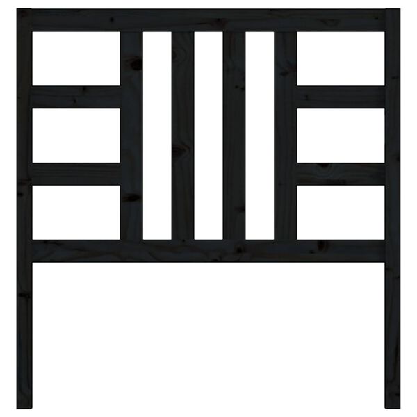 vidaXL H&ouml;f&eth;agafl fyrir R&uacute;m Svartur 81x4x100 cm Gegnheil Fura