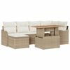 vidaXL Gar&eth;s&oacute;fa sett me&eth; p&uacute;&eth;i 7 pcs drappa&eth;ur og rj&oacute;magulur