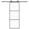 vidaXL Rennihur&eth; me&eth; v&eacute;lb&uacute;na&eth;arsetti Svart 76x205 cm ESG gler