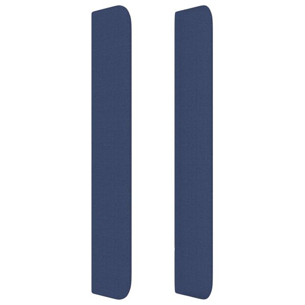 vidaXL Höfðagafl með Eyrum 83x16x118/128 cm Blátt Efni