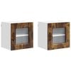 vidaXL Eldh&uacute;s sk&aacute;pur me&eth; geymslu Kalmar 2 pcs Rau&eth;-eik 40 x 31 x 40 cm