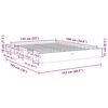 vidaXL R&uacute;mgrind &aacute;n d&yacute;nu 135x190 cm Solid Wood Eik